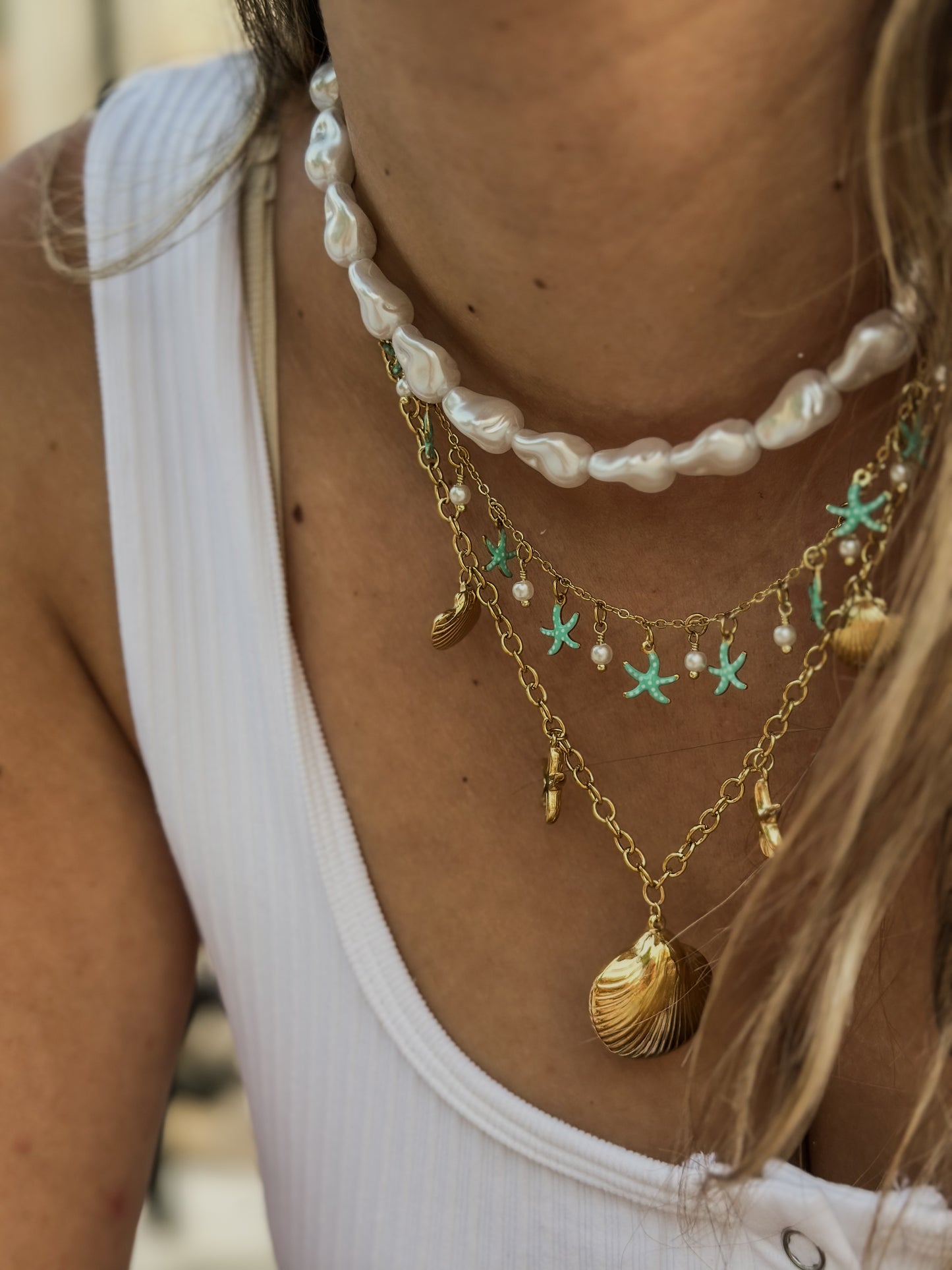 “Turquoise starfish” necklace