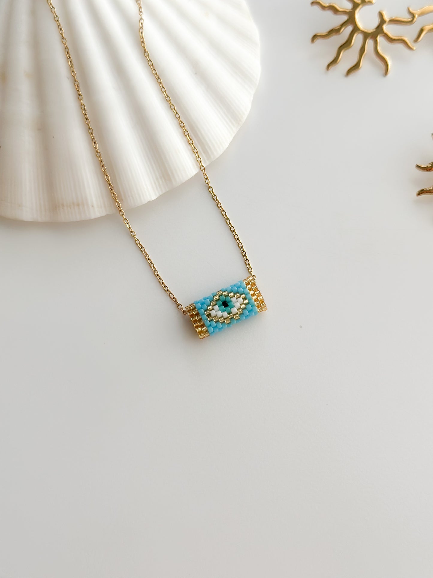 Eye charm necklace