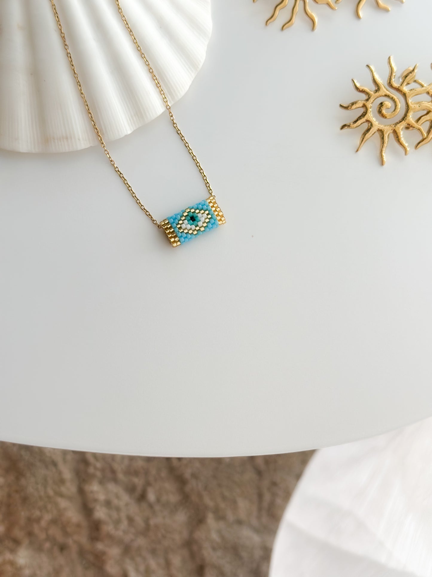 Eye charm necklace