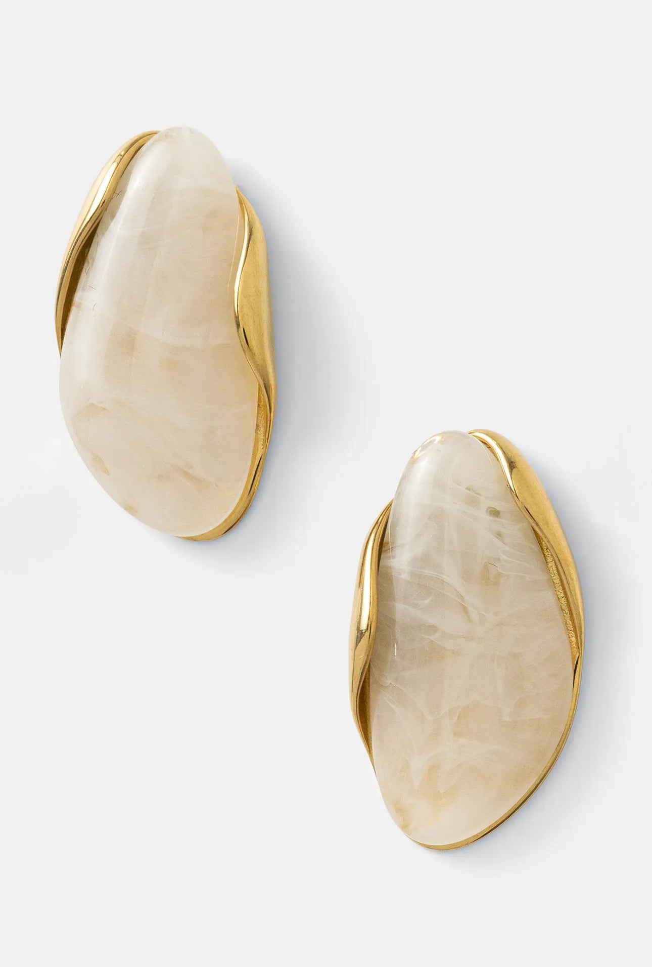 “Whisper of white” earrings