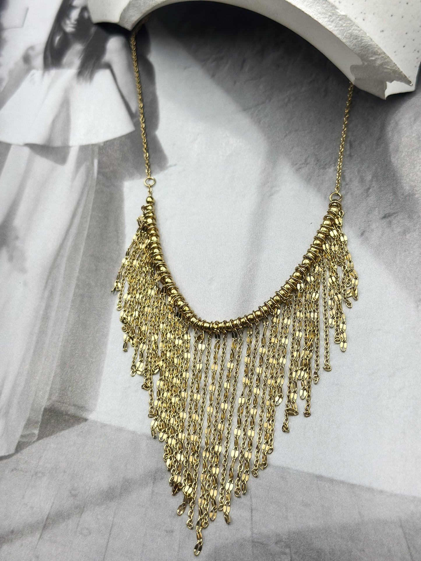 “Silver Cascade” necklace