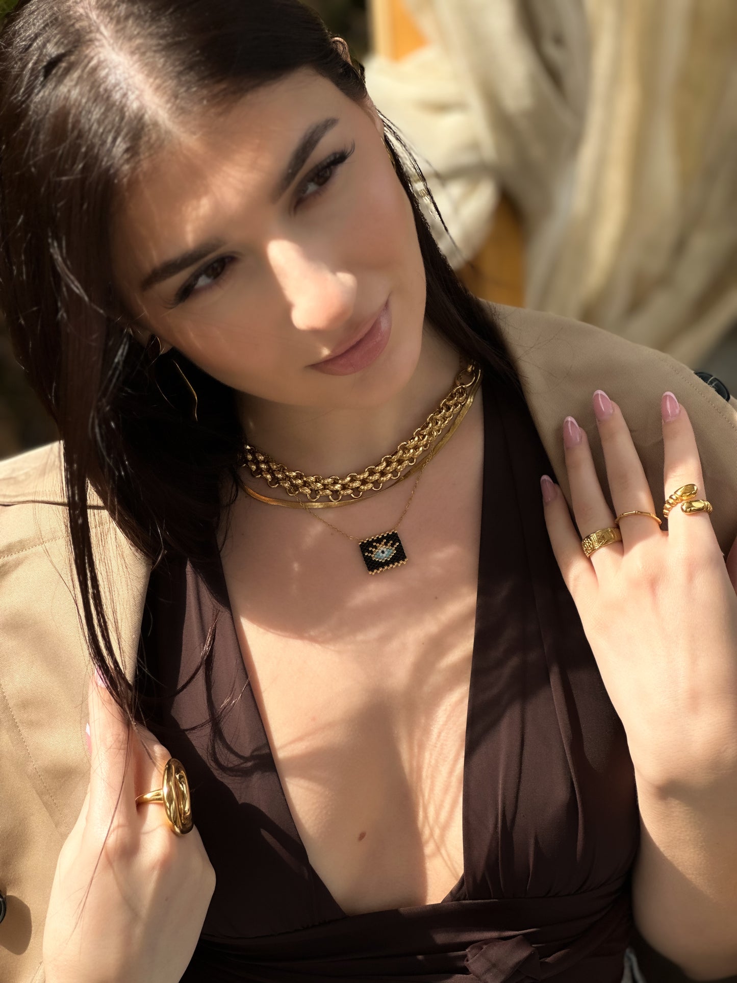 “Miyuki eye” necklace