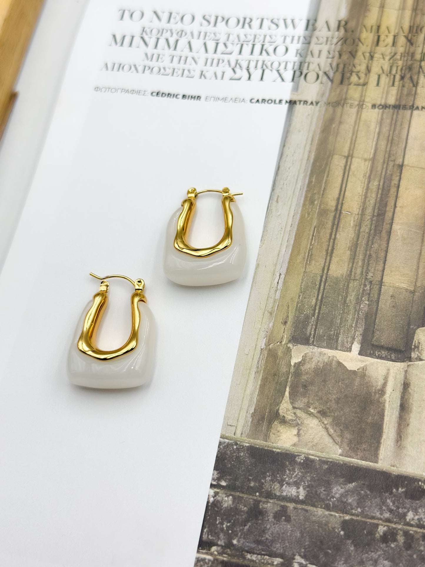 Ivory Luxe Hoops