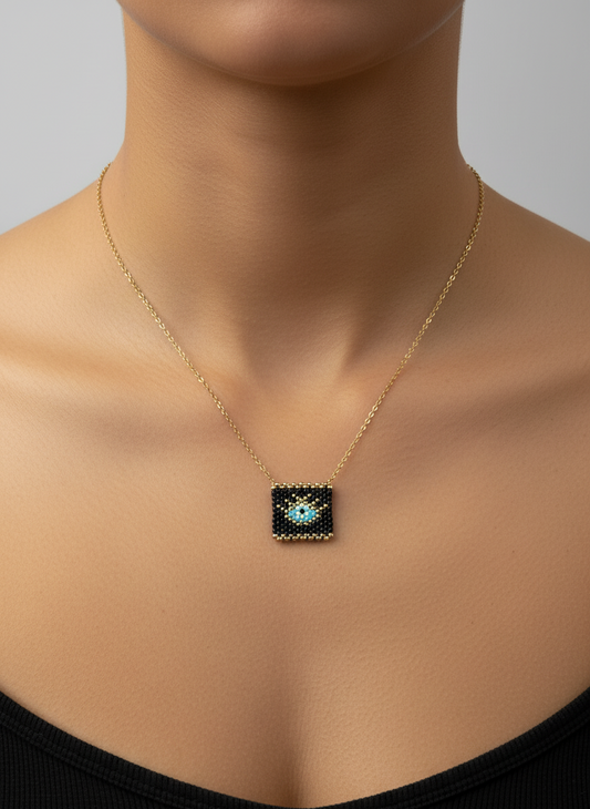 “Miyuki eye” necklace