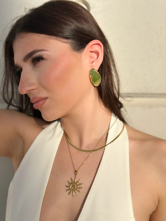 “Leaf Glow”Earrings