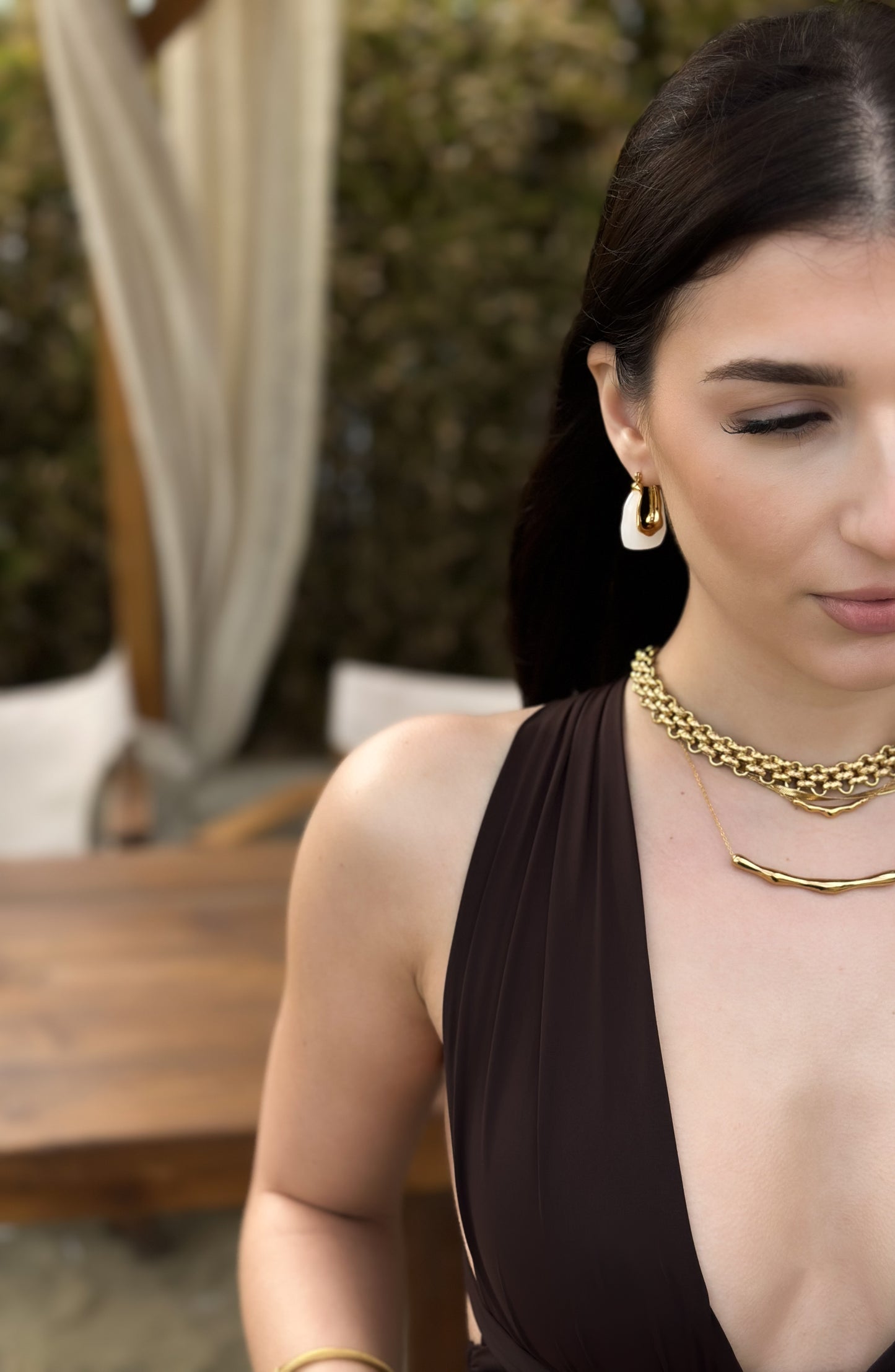 Ivory Luxe Hoops