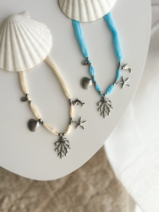 “Oceana” – Ατσάλινο κολιέ με charms θαλάσσιας έμπνευσης