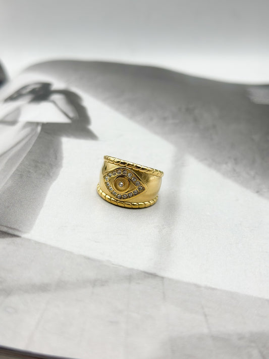 Zircon eye ring