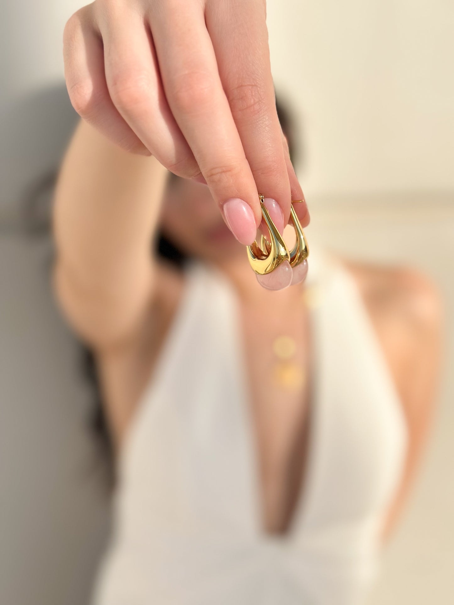 “Pink glow” hoops