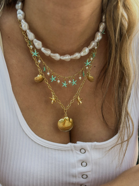 “Turquoise starfish” necklace