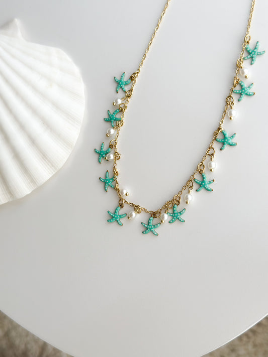 “Turquoise starfish” necklace