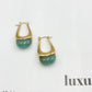 “Emerald glow” Hoops