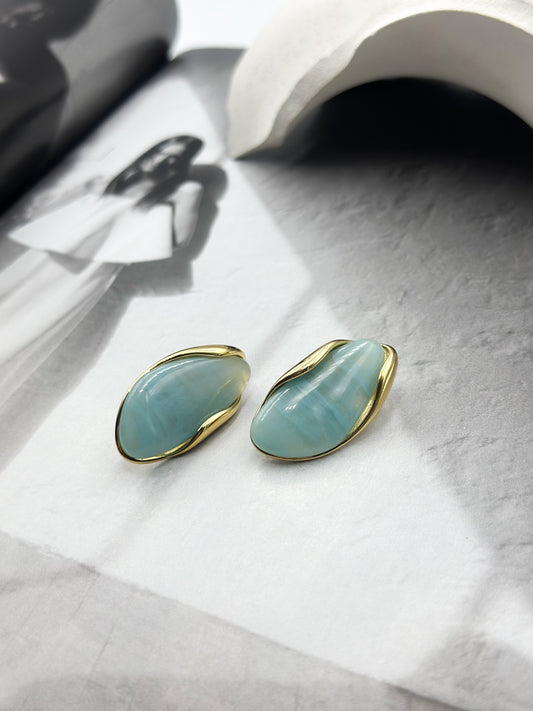 “Whisper of turquoise” earrings