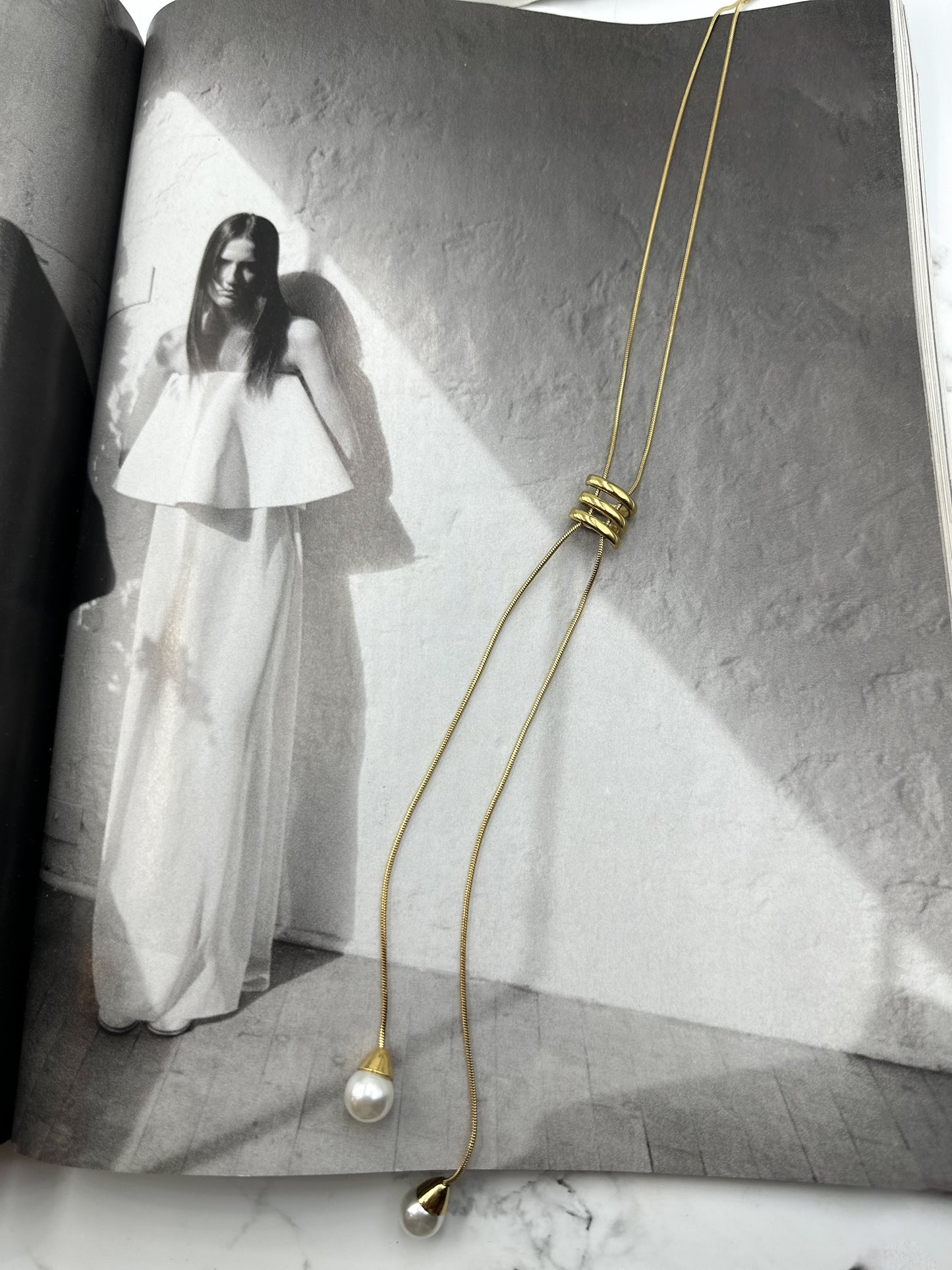 “Lina Pearl Drop” Necklace