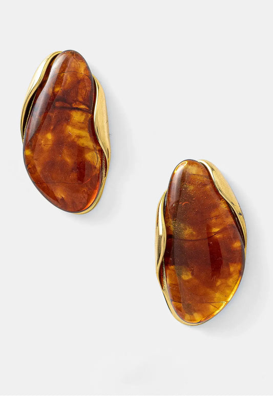 “Amber flow” earrings