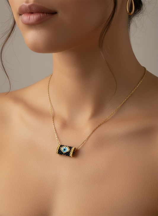 Eye charm necklace