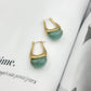 “Emerald glow” Hoops