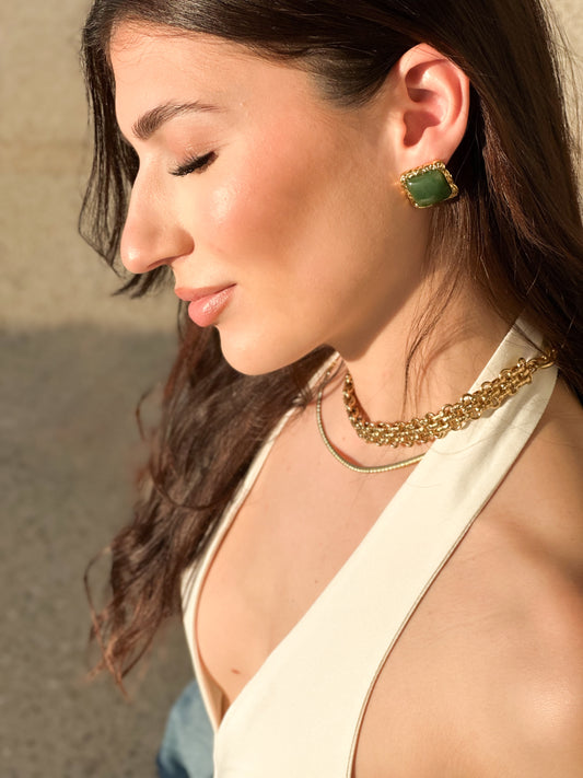 “Verde vintage” earrings