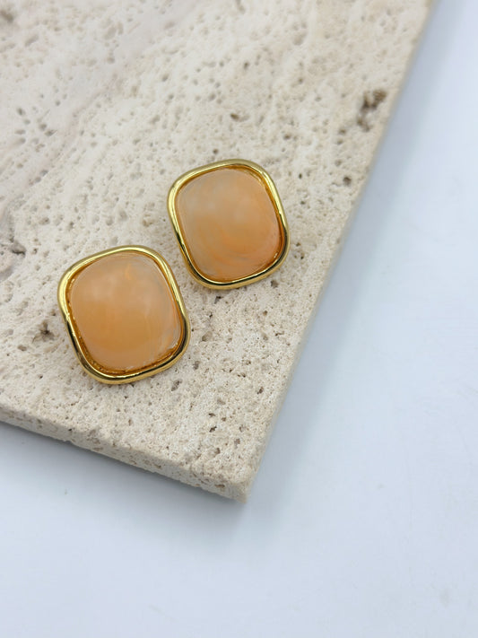“Golden Peach” earrings
