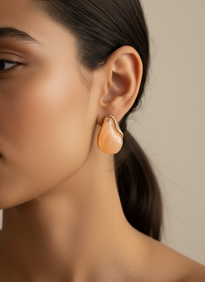 “Peach” earrings