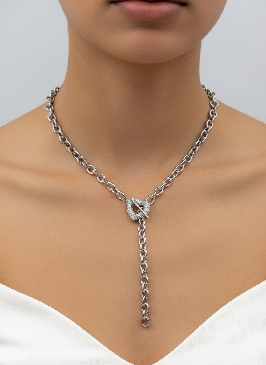 “Heartlock Shine” Necklace