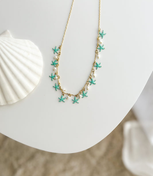 “Turquoise starfish” necklace