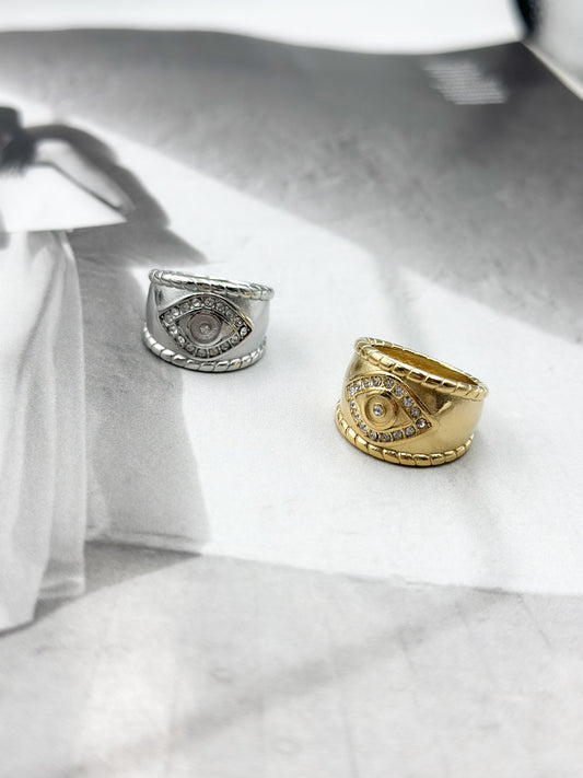 Zircon eye ring