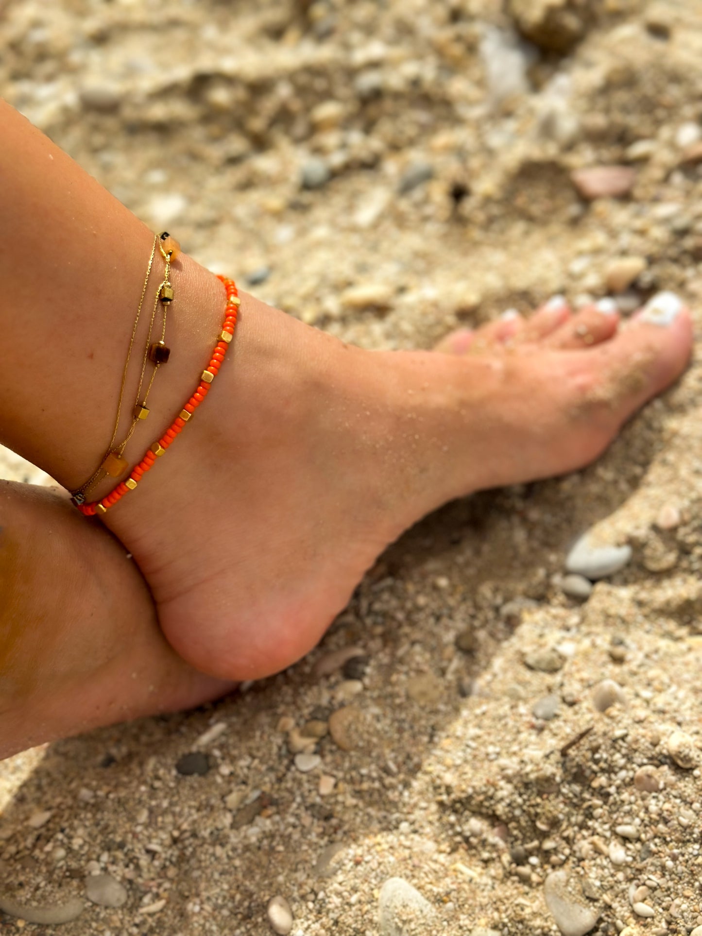 Orange anklet