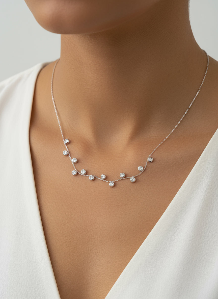 “Zircon drops” Necklace